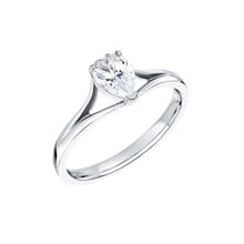 Load image into Gallery viewer, 18ct WHITE GOLD 0.50ct PEAR CUT DIAMOND
