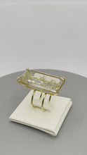 Load and play video in Gallery viewer, 18ct YELLOW GOLD RUTILATED QUARTZ DRESS RING
