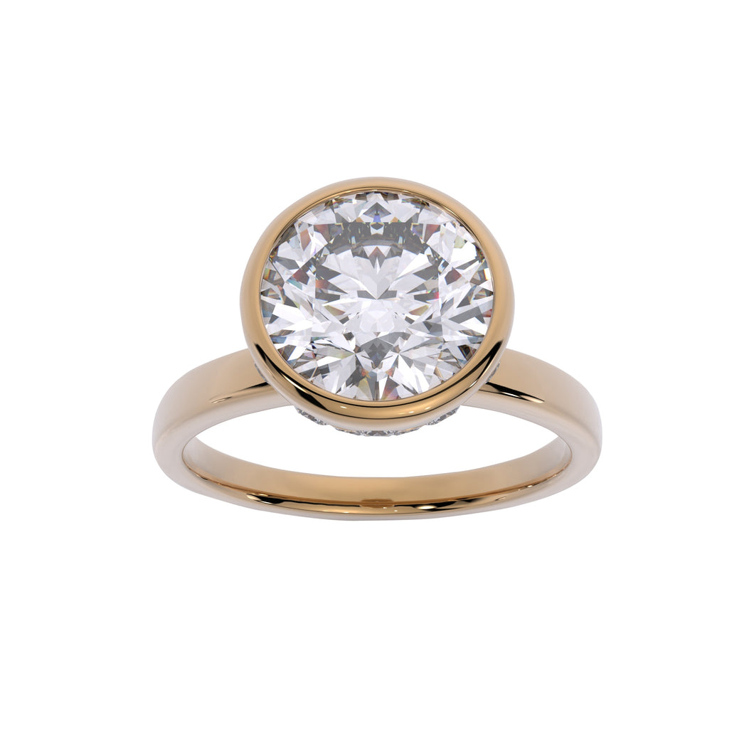 18ct YELLOW GOLD 1ct DIAMOND W/ DIAMONDS AROUND THE SETTING